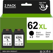 2 x Cartucce 62XL Nero per HP